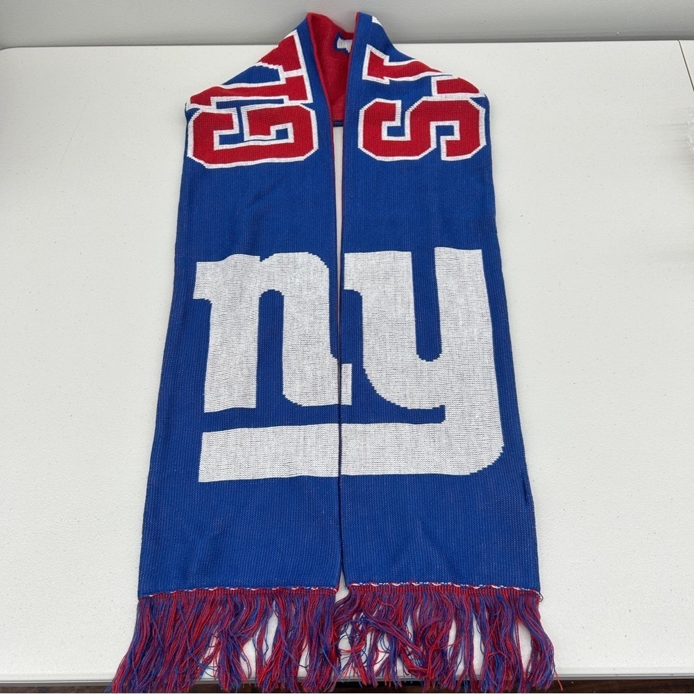 Reebok NY Giants Red and Blue Striped Scarf